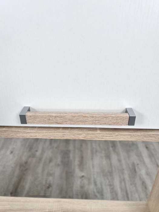 Компьютерный стол Квартет-9, Белый/Ателье светлое