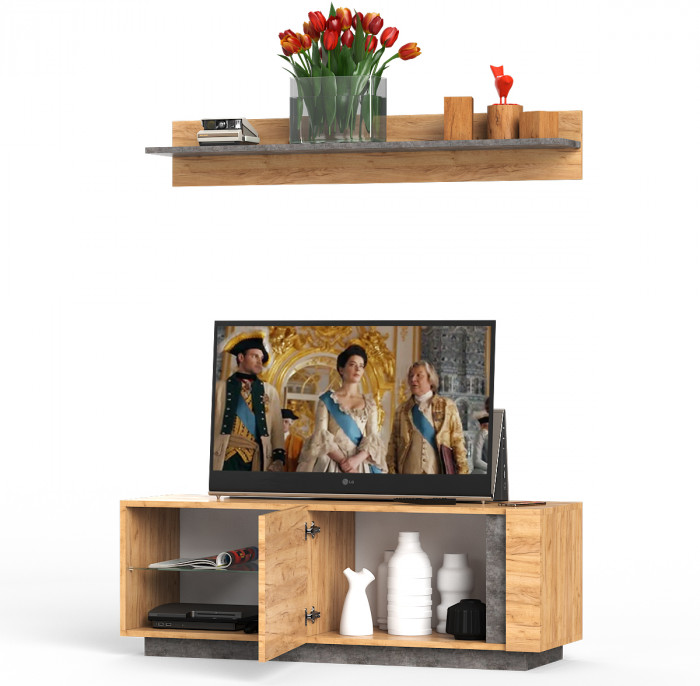 Арчи № 07, дуб крафт золотой/камень тёмный