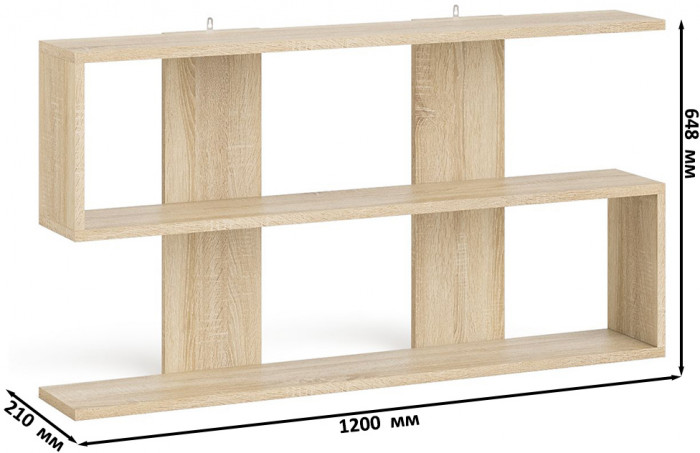 Мори компьютерный стол МС-2 + Комод МК700.5 + Полка 1200, дуб сонома