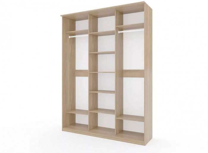 Шкаф купе Модерн 1776х600 3-х дверный 3-х секционный фотопечать №2 ясень