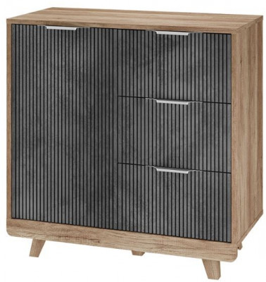 Комод "Мегаполис" КМ-12 Дуб каньон/M25 бетон графит