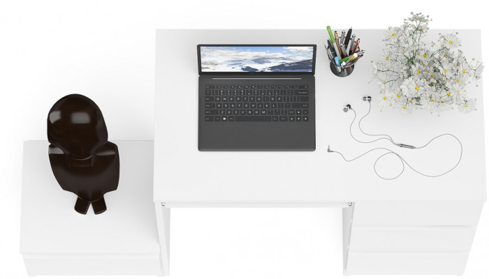 Мори Стол компьютерный МС-6 правый + Тумба ТМП400.1, цвет белый, ШхГхВ 130,4х50х76,6 см., выдвижные ящики справа, НЕ универсальная сборка