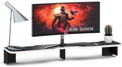 Надстройка для стола компьютерного С-МД-СК5-1400, цвет венге/кромка белая, ШхГхВ 140х30х17,8(15,6) см.