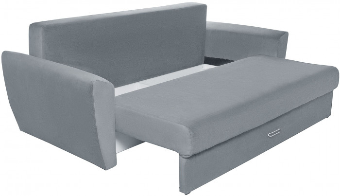 Диван-кровать Амстердам Люкс, 150х195, еврокнижка, пружинный блок, велюр, серый