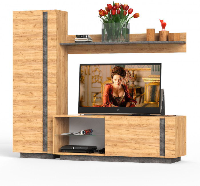 Арчи № 08, дуб крафт золотой/камень тёмный