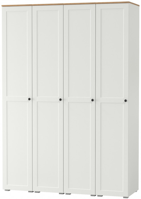 Остин 13.225 Шкаф-пенал 4 шт., цвет белый шагрень/дуб крафт золотой, ШхГхВ 160х54,3х229,6 см., универсальная сборка