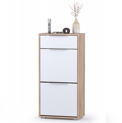 Куба Комод 13.114, цвет дуб сонома/белый премиум, ШхГхВ 50х28,3х101,6 см.