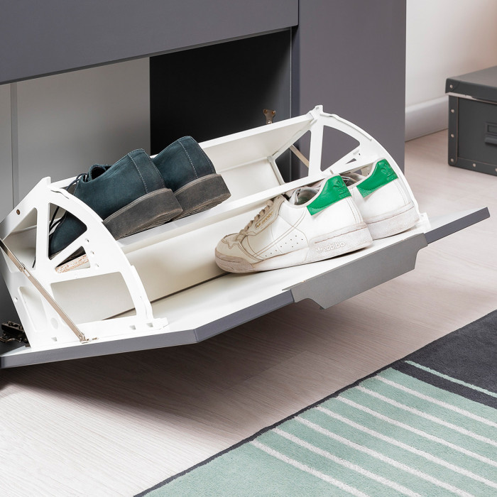 Октава Прихожая 17, серый графит/дуб крафт золотой/фасады МДФ серый графит