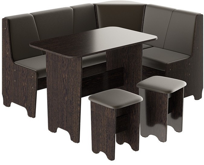 Техас Кухонный уголок Исп.1 (Дуб Сонома/Экокожа коричневая)