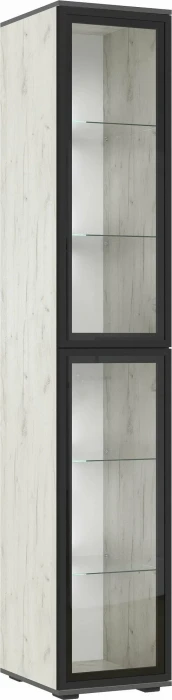 Норд Шкафы 800 + Пенал-стекло 400, Дуб крафт белый