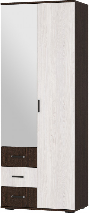 Шкаф двухдверный Белла, венге/ясень белый