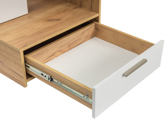 Лайт Стол письменный 03.243Н, цвет дуб крафт золотой/белый премиум, ШхГхВ 150,2х57,3х179,9 см., НЕ универсальная сборка