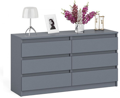 Мори Комод МК1380.6, цвет графит, ШхГхВ 138х41х73 см.