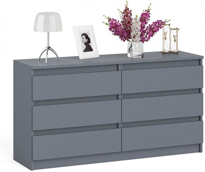Мори Комод МК1380.6, цвет графит, ШхГхВ 138х41х73 см.