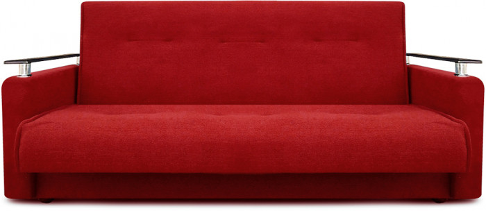 Раскладной диван-кровать, прямой, книжка, цвет красный, Милан Люкс 120