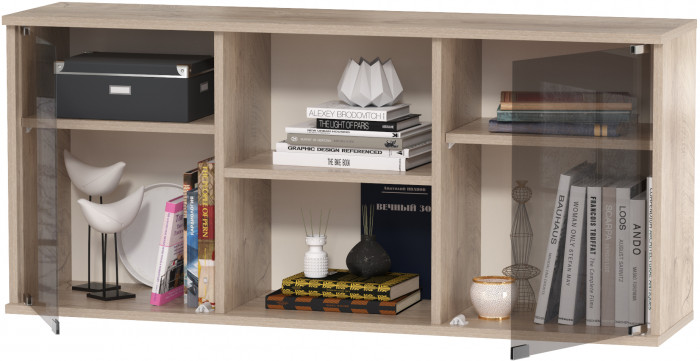 Бостон 10.51 Шкаф навесной, дуб эндгрейн элегантный