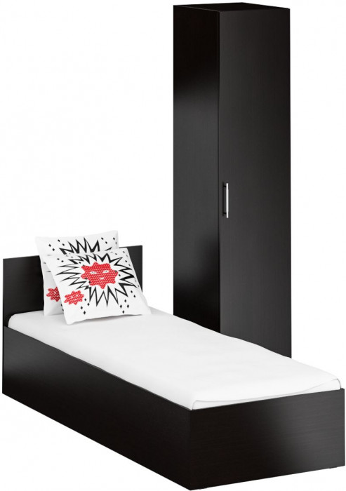 Кровать 0800 + Пенал Стандарт, венге