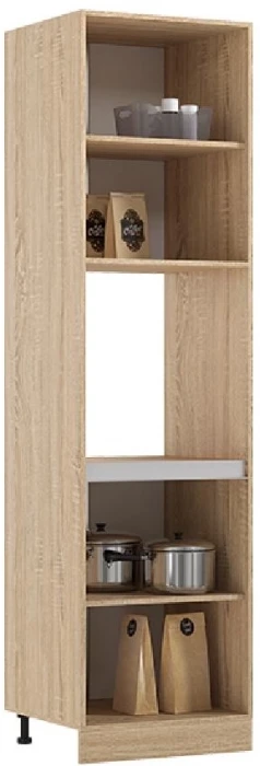 Кухня МДФ Карина Пенал (для встраиваемой бытовой техники) Пластер Индиго/Сонома