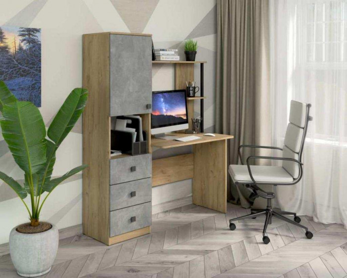 Стол компьютерный СК-8 дуб крафт/ателье