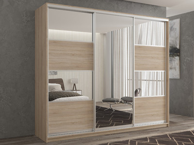 Шкаф-купе Кааппи 5 Сонома Светлый 180х60х230 см