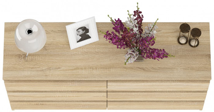 Мори Комод МК1380.6, цвет дуб сонома, ШхГхВ 138х41х73 см.