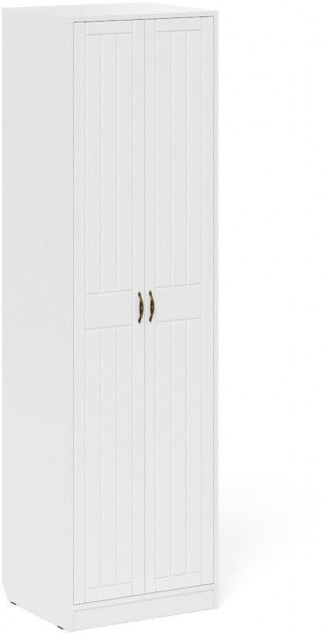 Прихожая П-6 Компоновка № 15, цвет белая шагрень/фасады МДФ белое дерево фрезеровка прованс, ШхГхВ 180х50х210 см., универсальная сборка