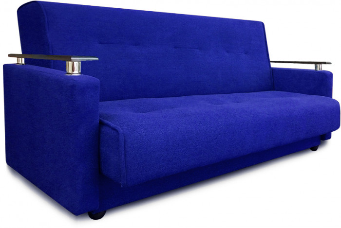 Раскладной диван-кровать, прямой, книжка, цвет синий, Милан Люкс 120
