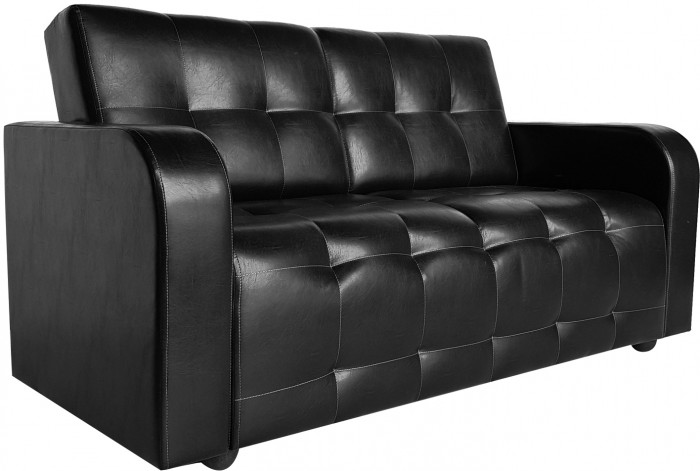 Диван Оксфорд кожаный, черный