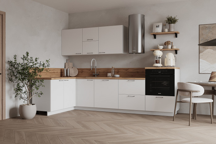 КГ Угловой 1500х2850 (с пм) , Белый софт матовый  Арника РМ в.2