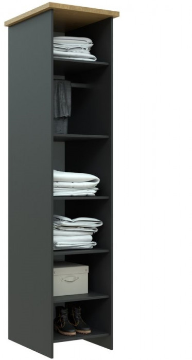 Шкаф-пенал "Скандинавия" - Бетон пайн светлый/Дуб наварра