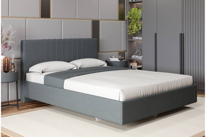 Кровать с латами Соло 160*200, Графит