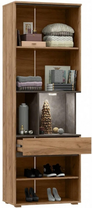 Модульная гостиная Соренто, композиция 2 (Дуб Крафт / Бетон)