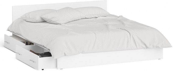 Мори Кровать с ящиками 1800, белый