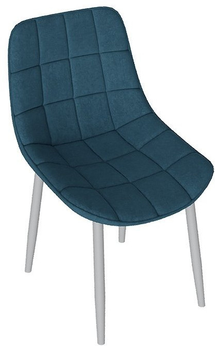 BOSTON Стул (Белый муар/Велюр V003 темно-серый)