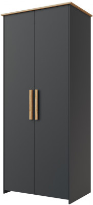 Шкаф двухдверный "Скандинавия" - Антрацит/Дуб наварра