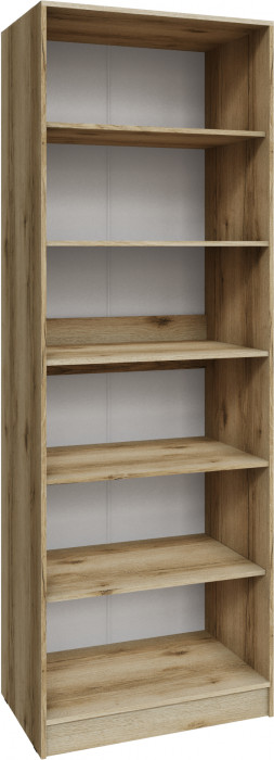 Шкаф Мадрид (0,75) с полками с зеркалом, Дуб делано