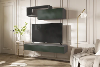 Норд Модульная Гостиная, вариант №2, Графит/Изумрудный