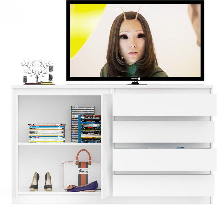 Мори Комод МК1600.1, цвет белый, ШхГхВ 160,4х41х94 см., НЕ универсальная сборка