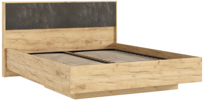 Кровать парящая с ортопед. основанием Марвэл 1,6м с подсветкой, Дуб крафт/Мальта грей