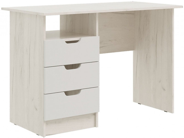 Юниор-4 Стол с ящиками (Шарли бриз, Крафт белый)