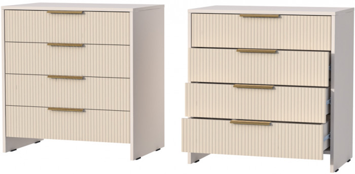 Комод 4 ящика Кэт-3, Кашемир/Тирамису матовый