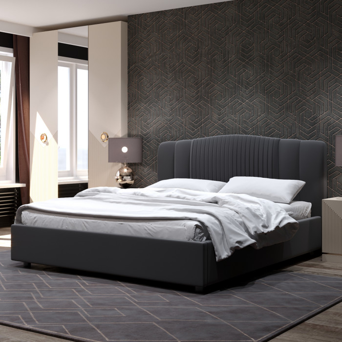 Кровать-12М с подъёмным  основанием 1800 графит