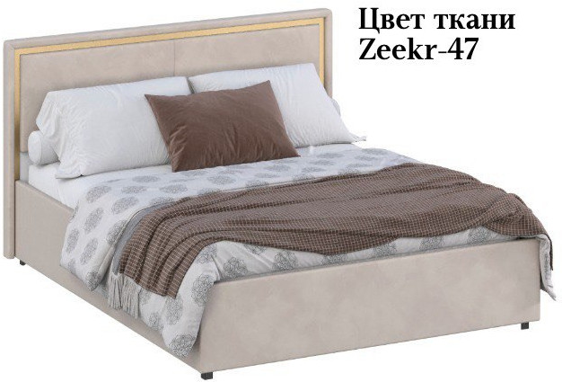 Кровать 160 с настилом из ламелей КР-431-М, Микровелюр Zeekr-47