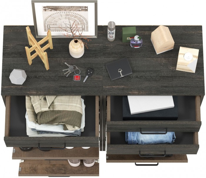 Трувор 13.241.06 Тумба для обуви + 13.241.06 Тумба для обуви, дуб гранж песочный/интра