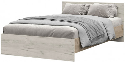 КР 556 Бася ЛДСП кровать 1200 дуб крафт серый/дуб крафт белый