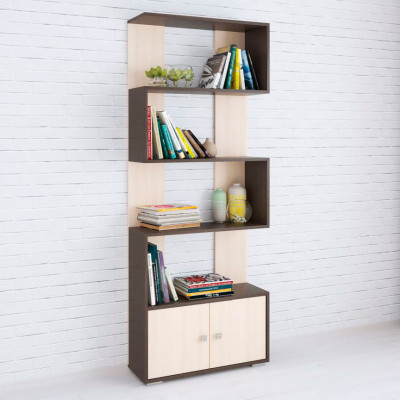 Стеллаж Ромео-2 (700*1800*250) венге/дуб молочный