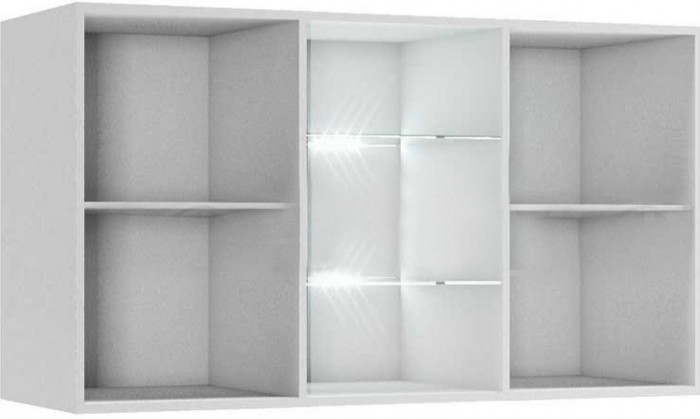 Гостиная Флорис, вариант №6 (Белый глянец, Белый)