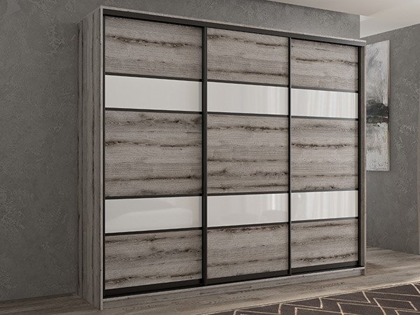 Шкаф-купе Кааппи 8 Эвок Окаменелый 220х45х230 см