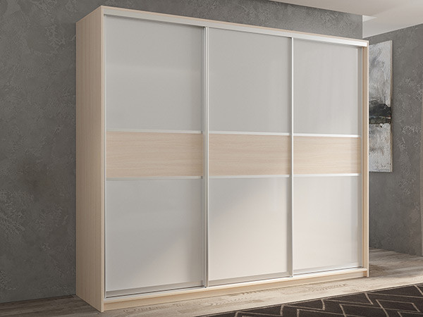 Шкаф-купе Кааппи 11 Дуб молочный 240х45х230 см