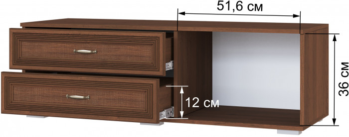 Модульная гостиная Ливорно, набор 3, Орех донской